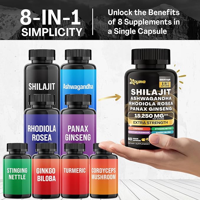 Shilajit Pure Himalayan 9000MG, Energy Booster