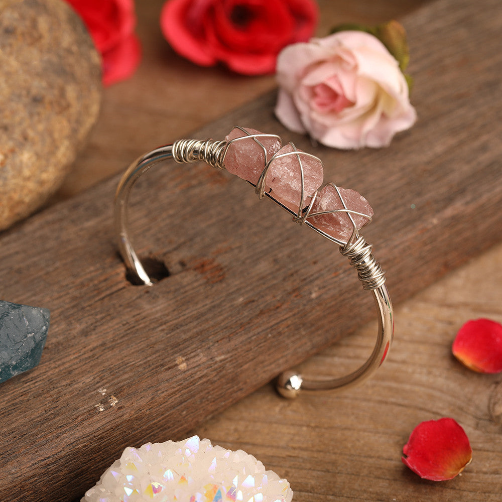 Ladies Stone Bead Amethyst Bracelet - Mindful Transformation
