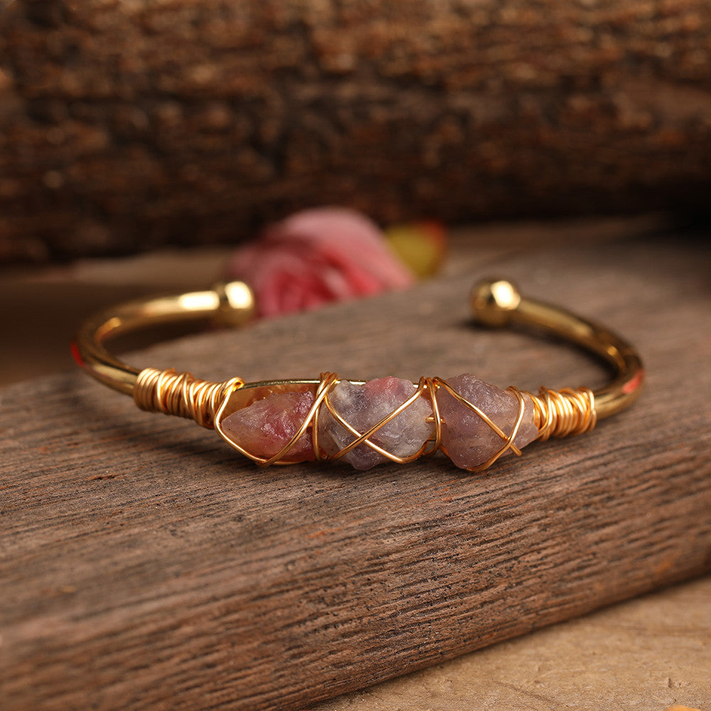 Ladies Stone Bead Amethyst Bracelet - Mindful Transformation