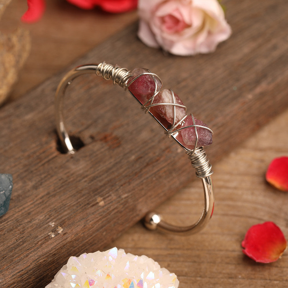 Ladies Stone Bead Amethyst Bracelet - Mindful Transformation