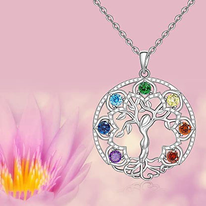 Hollowed-out Tree Of Life Micro Rhinestone Clavicle Chain - Mindful Transformation