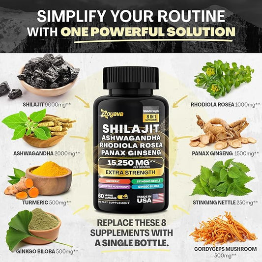 Shilajit Pure Himalayan 9000MG, Energy Booster