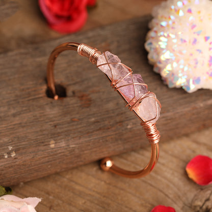 Ladies Stone Bead Amethyst Bracelet - Mindful Transformation